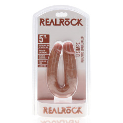 Real Rock Double Gode U Shape 12 x 3cm Marron